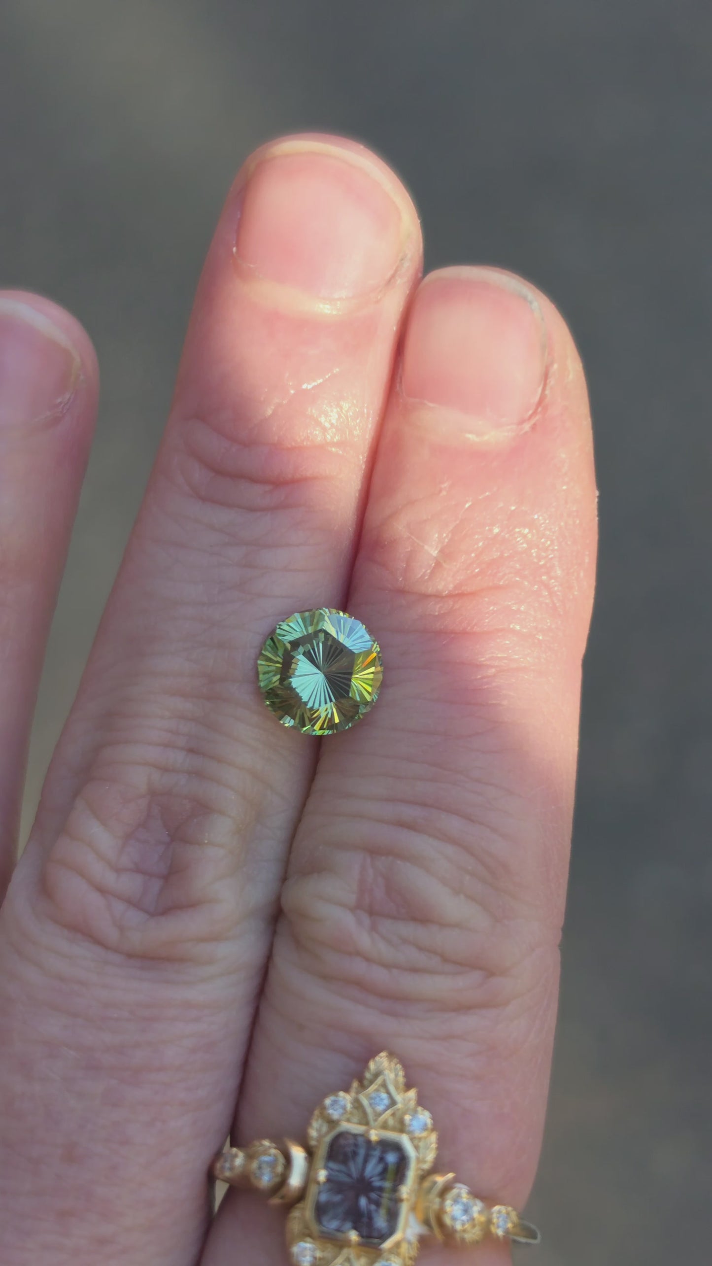 Load and play video in Gallery viewer, 2.24ct Round Fantasy Cut Lab Diamond Green VS1
