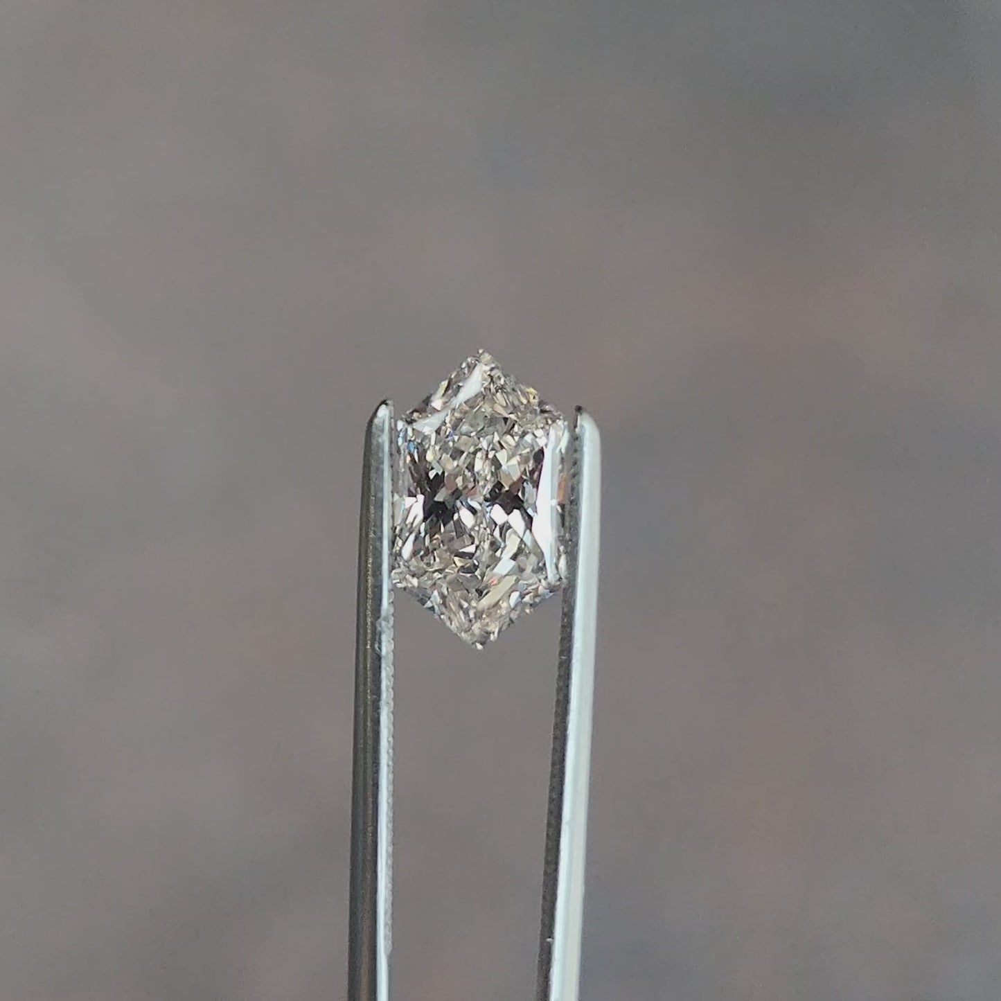 champagne lab grown duchess or elongated hexagon diamond