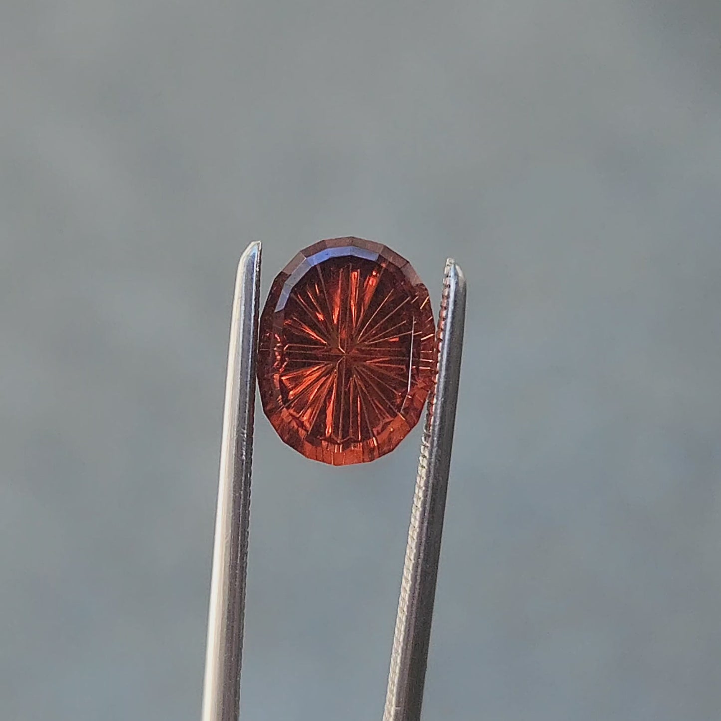 2.15ct Natural Montana Garnet Oval - Starbrite cut by John Dyer