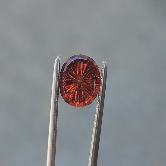2.15ct Natural Montana Garnet Oval - Starbrite cut by John Dyer
