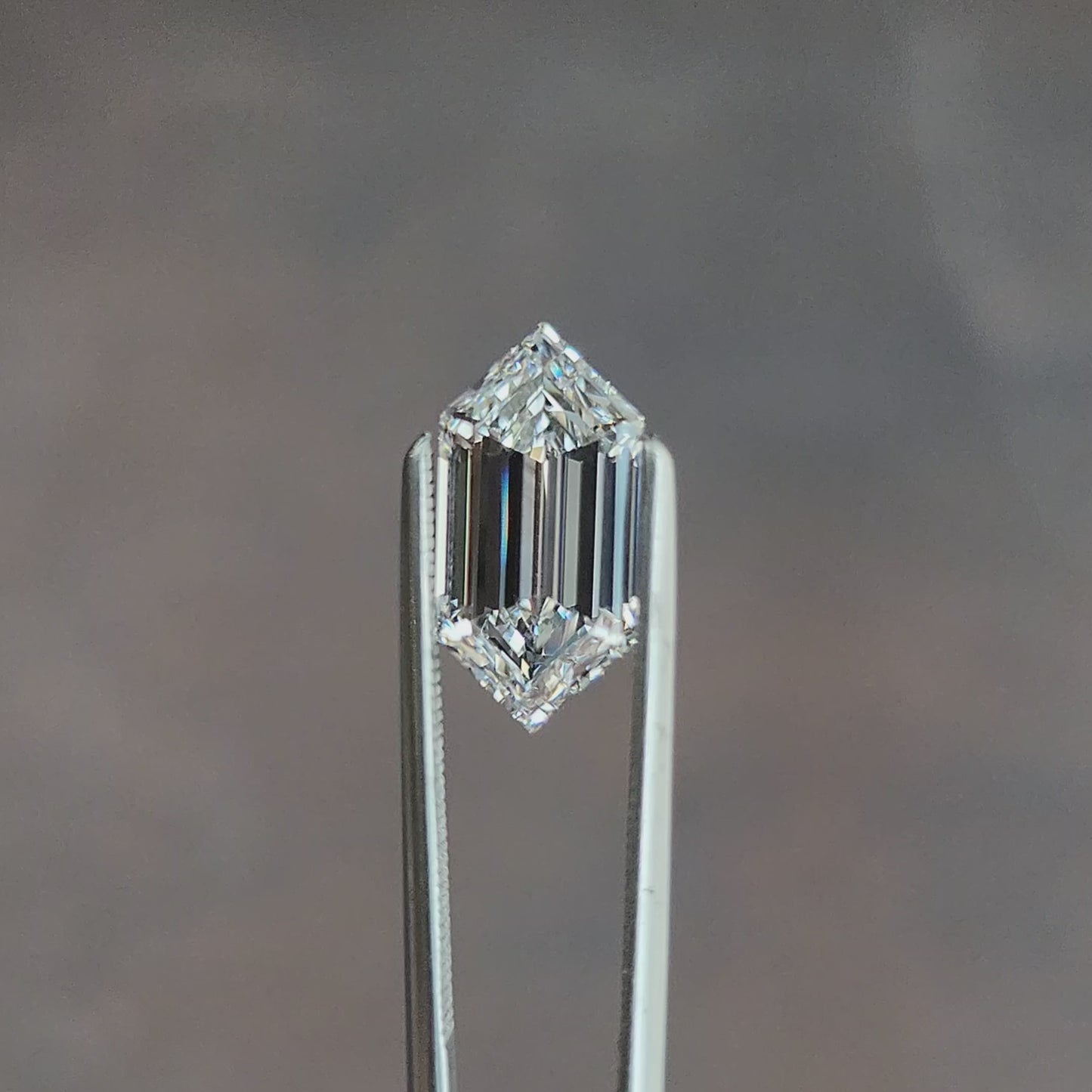 Duchess or Elongated Hexagon Lab Diamond Step Cut