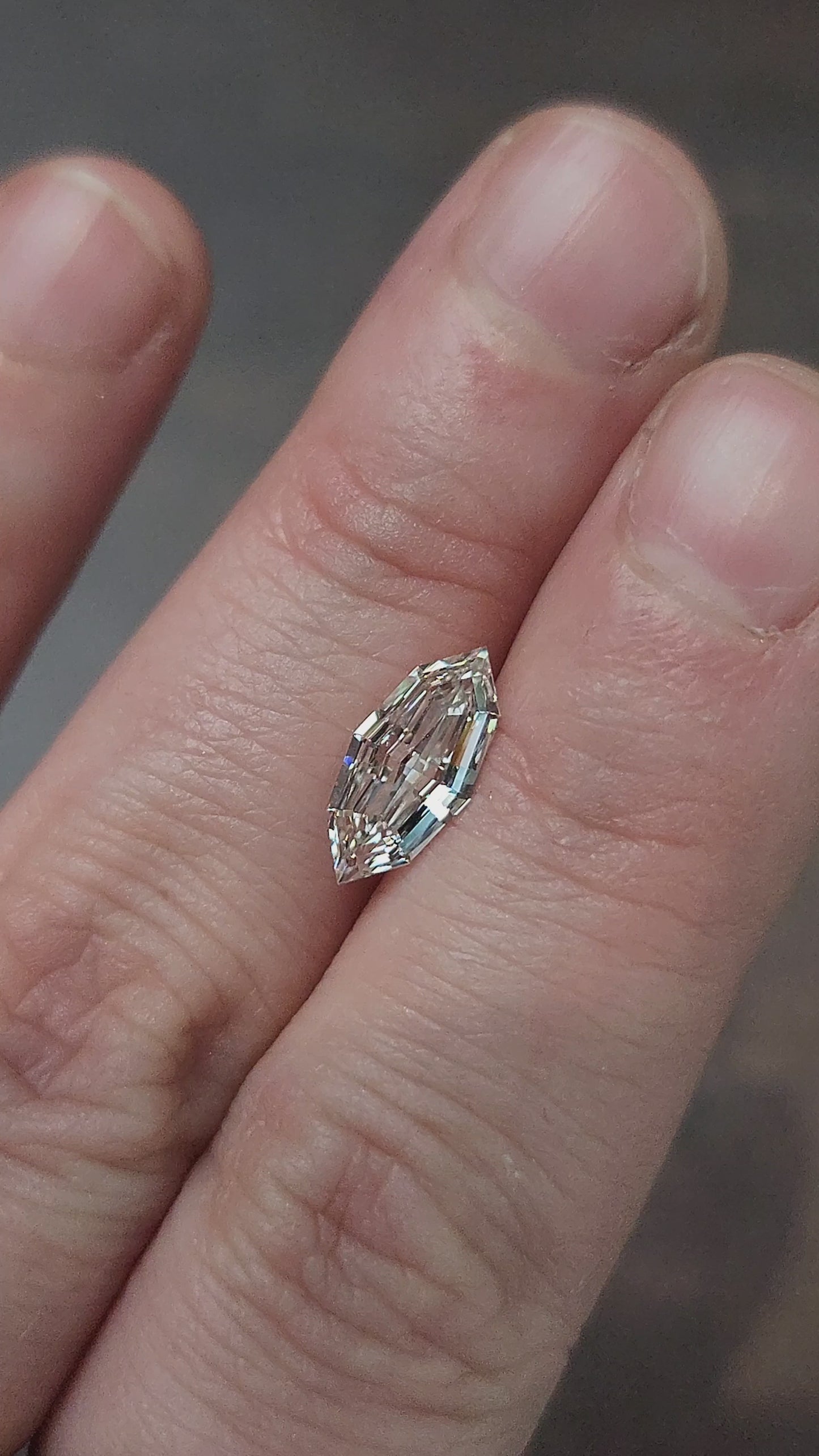 Load and play video in Gallery viewer, 1.52ct Marquise Step Cut Lab Diamond F/VS1
