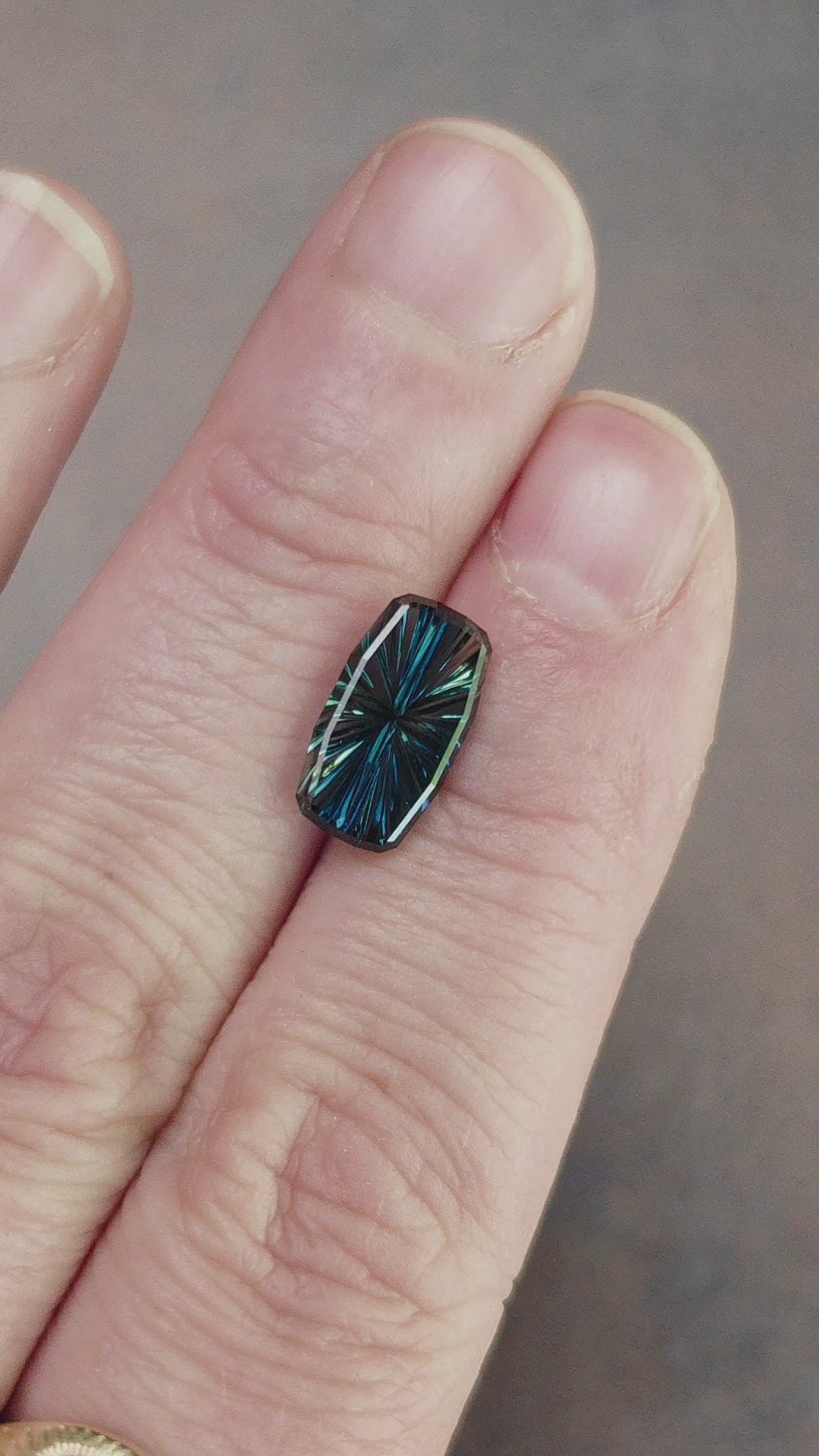 Load and play video in Gallery viewer, 2.93ct Parti Natural Australian Sapphire Starbrite Elongated Cushion Cut Teal by John Dyer

