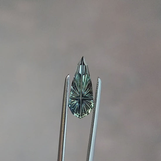 .90ct Bi Color Kenyan Sapphire Pear Fantasy Cut by Brett Kosnar