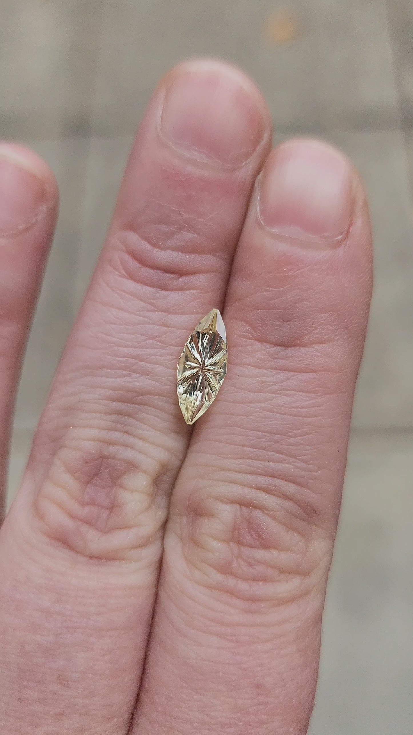 Load and play video in Gallery viewer, 1.19ct Natural Yellow Marquise Sapphire - Starbrite Cut by John Dyer
