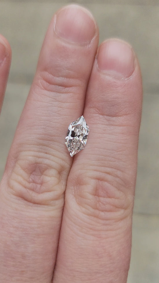 Load and play video in Gallery viewer, 1.27ct Duchess Cut Elongated Hexagon Lab Diamond E/VVS2
