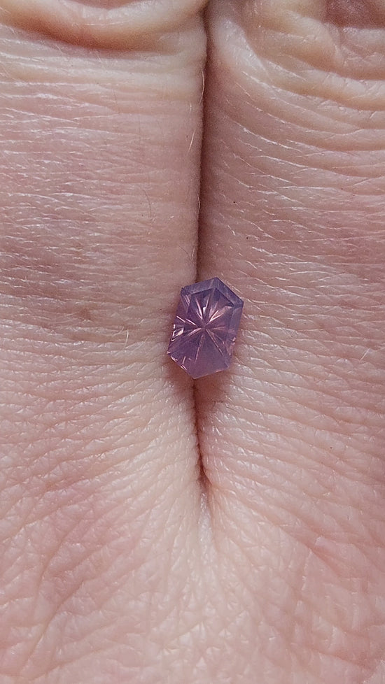Load and play video in Gallery viewer, .57ct Natural Fantasy Kashmir Purple Sapphire Rupee
