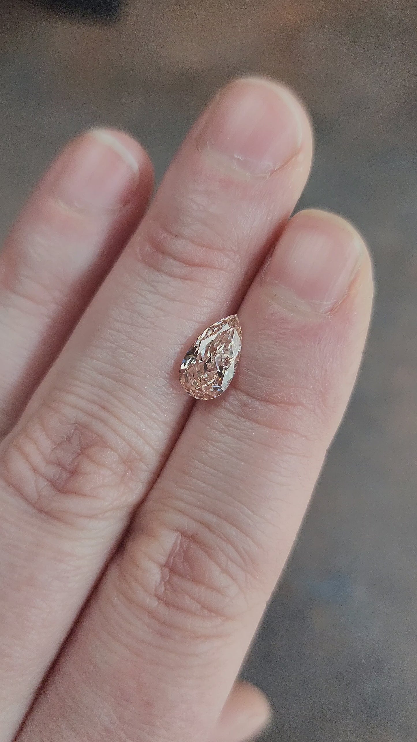 Load and play video in Gallery viewer, Fancy Vivid Pink Lab Diamond Pear Cut
