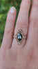 Fancy Artemis Moon Ring with Rose Cut Black Diamond Marquise and Gold Stardust video