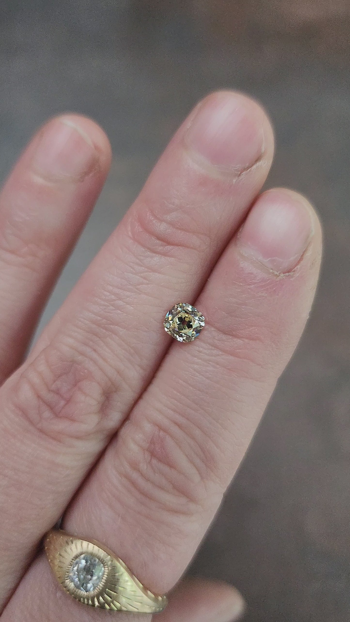 Load and play video in Gallery viewer, .70ct Natural Diamond Old Mine Antique Cut
