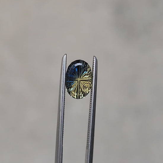 1.16ct Natural Parti Australian Oval Sapphire - Starbrite Cut by John Dyer