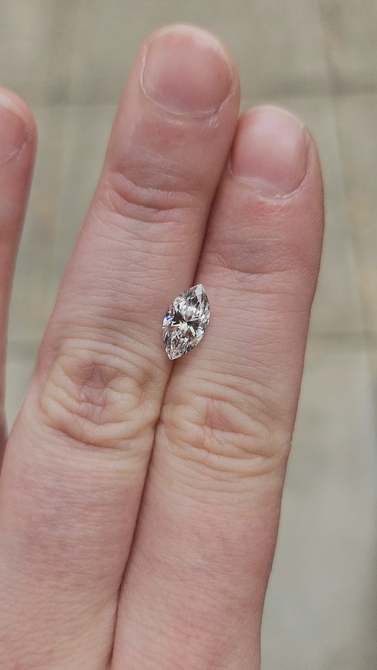 Load and play video in Gallery viewer, 1.09ct Marquise Cut Lab Diamond D/VVS2
