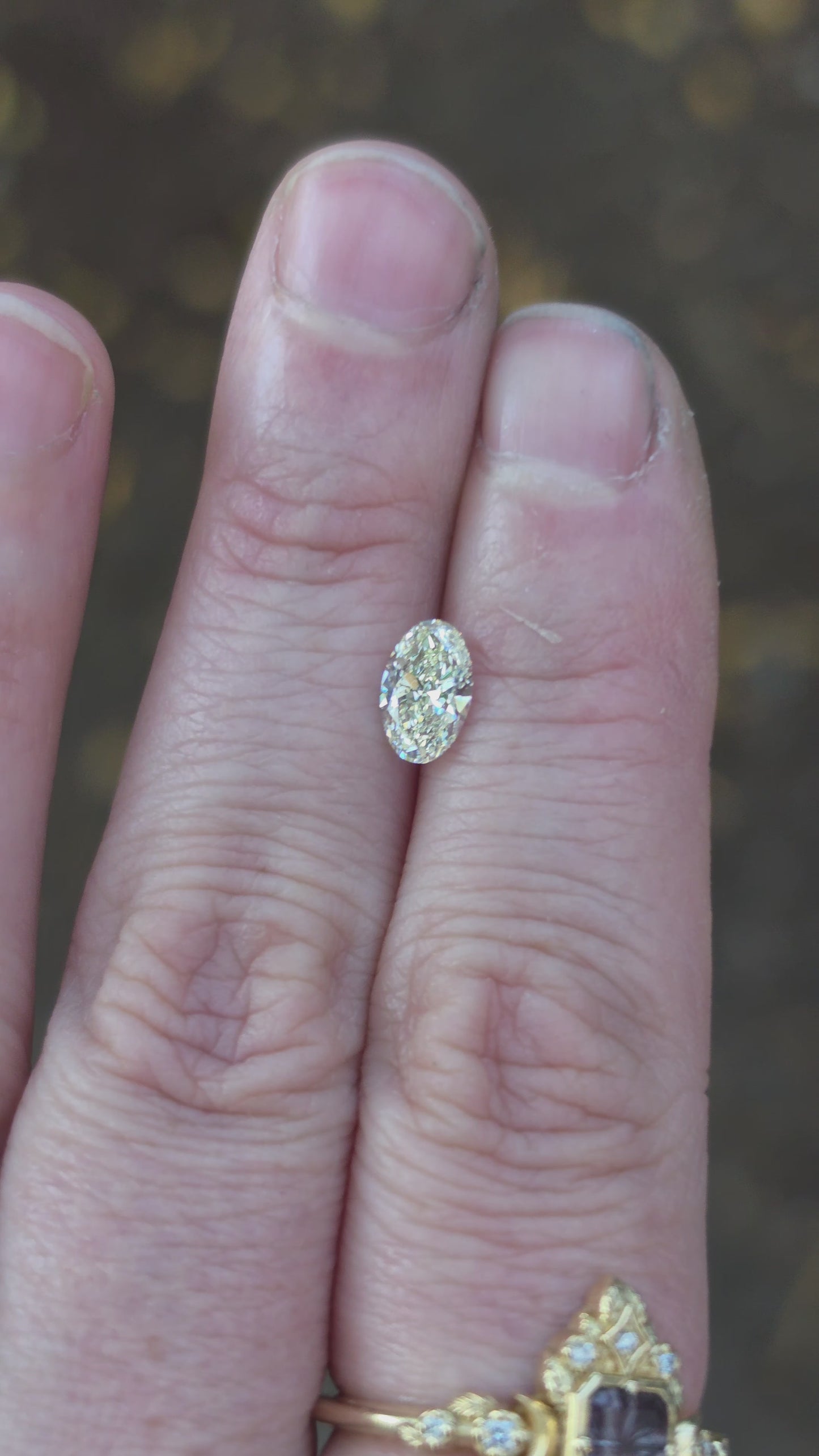 Load and play video in Gallery viewer, .90ct Natural Oval Diamond M/VS2
