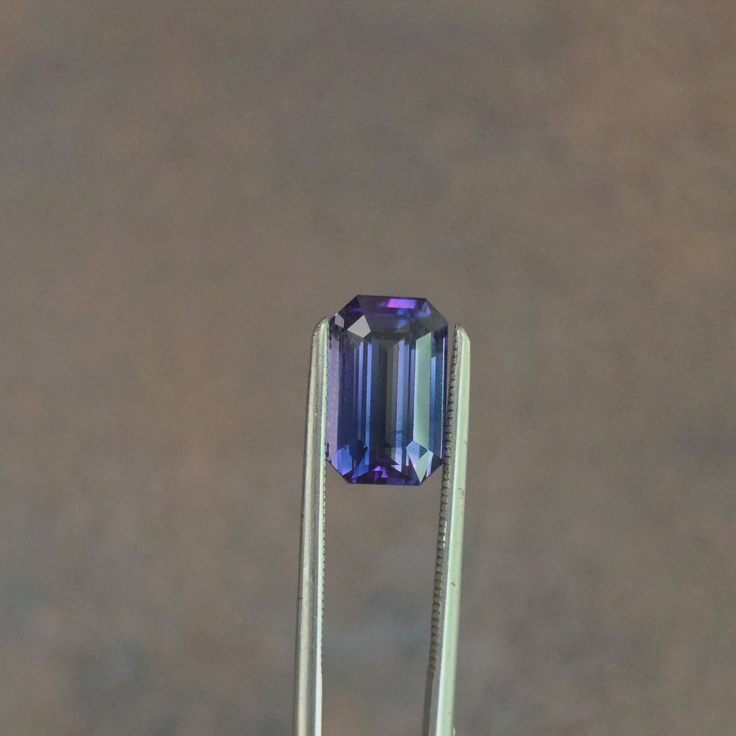 Load and play video in Gallery viewer, 3.08ct Natural Emerald Cut Parti Blue Purple Sapphire

