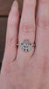 Rose Cut Oval Diamond Moon Witch Engagement Ring  - 14k Palladium White Gold video
