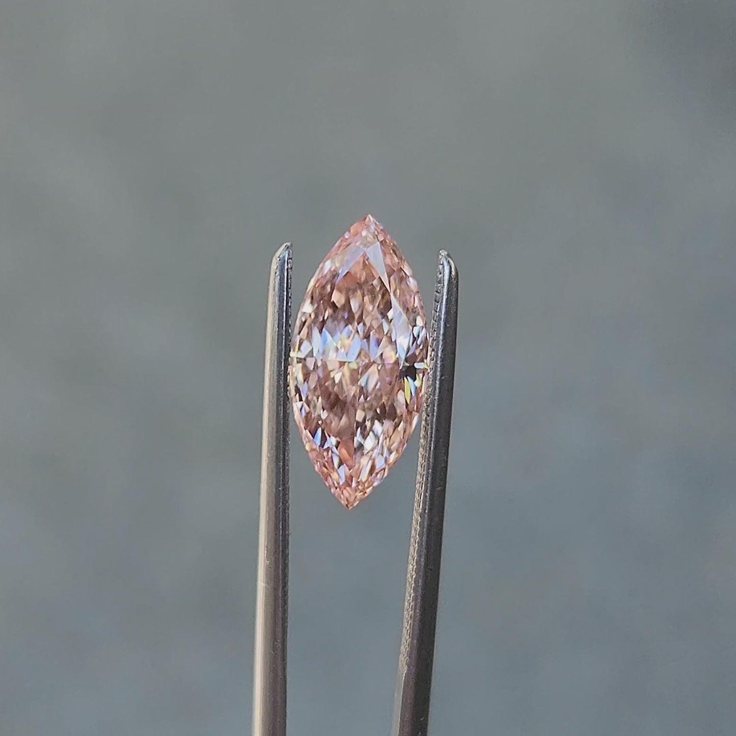 1.80ct Marquise Cut Lab Vivid Pink Diamond VVS