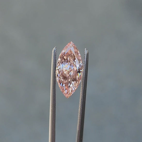 1.80ct Marquise Cut Lab Vivid Pink Diamond VVS