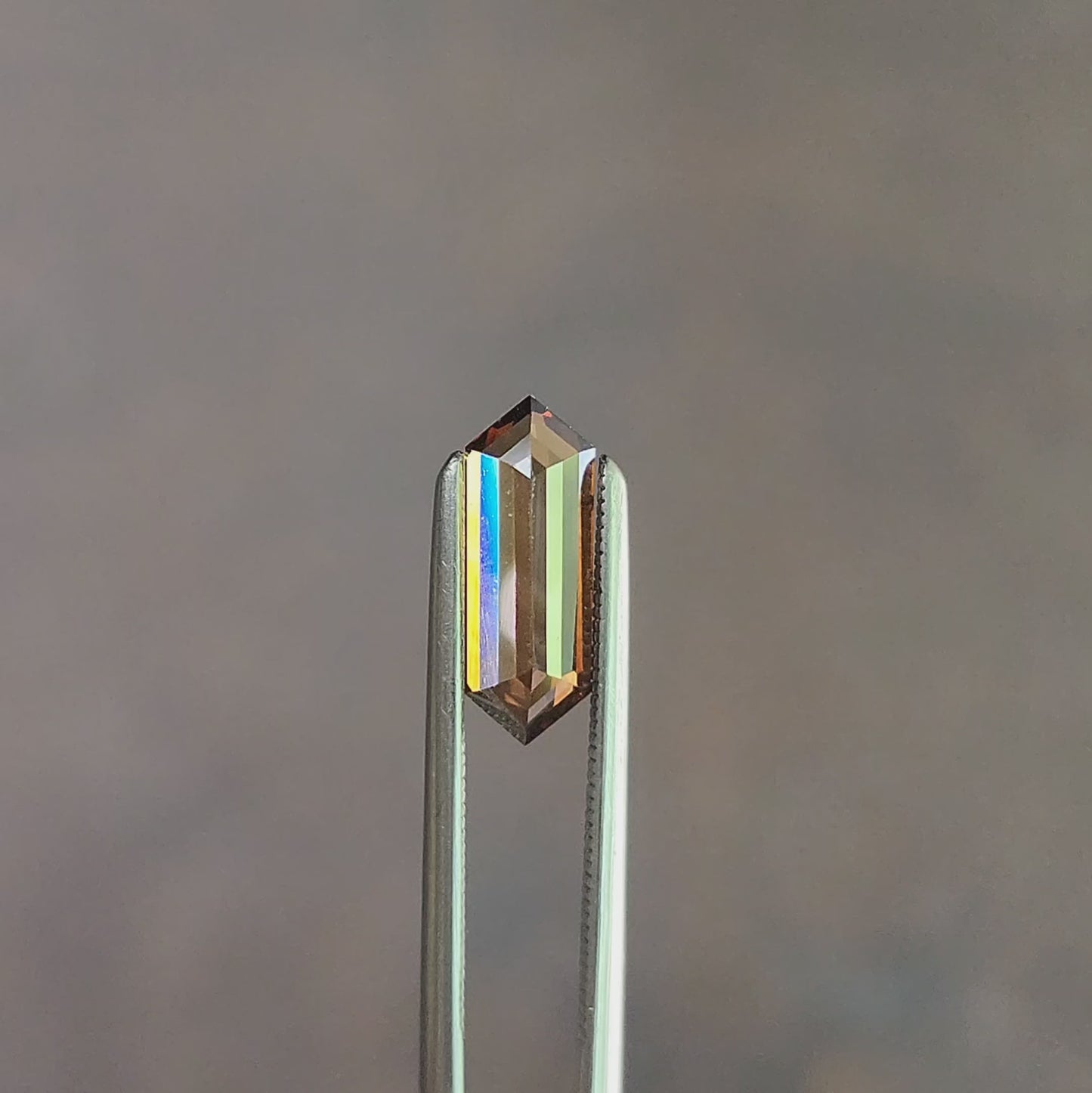 Load and play video in Gallery viewer, 1.07ct Natural Diamond Rose Cut Elongated Hexagon Champagne Salt and Pepper
