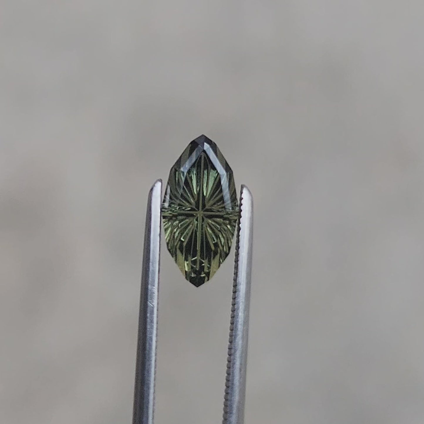 1.77ct Green Australian Sapphire Marquise Fantasy Cut by Brett Kosnar 