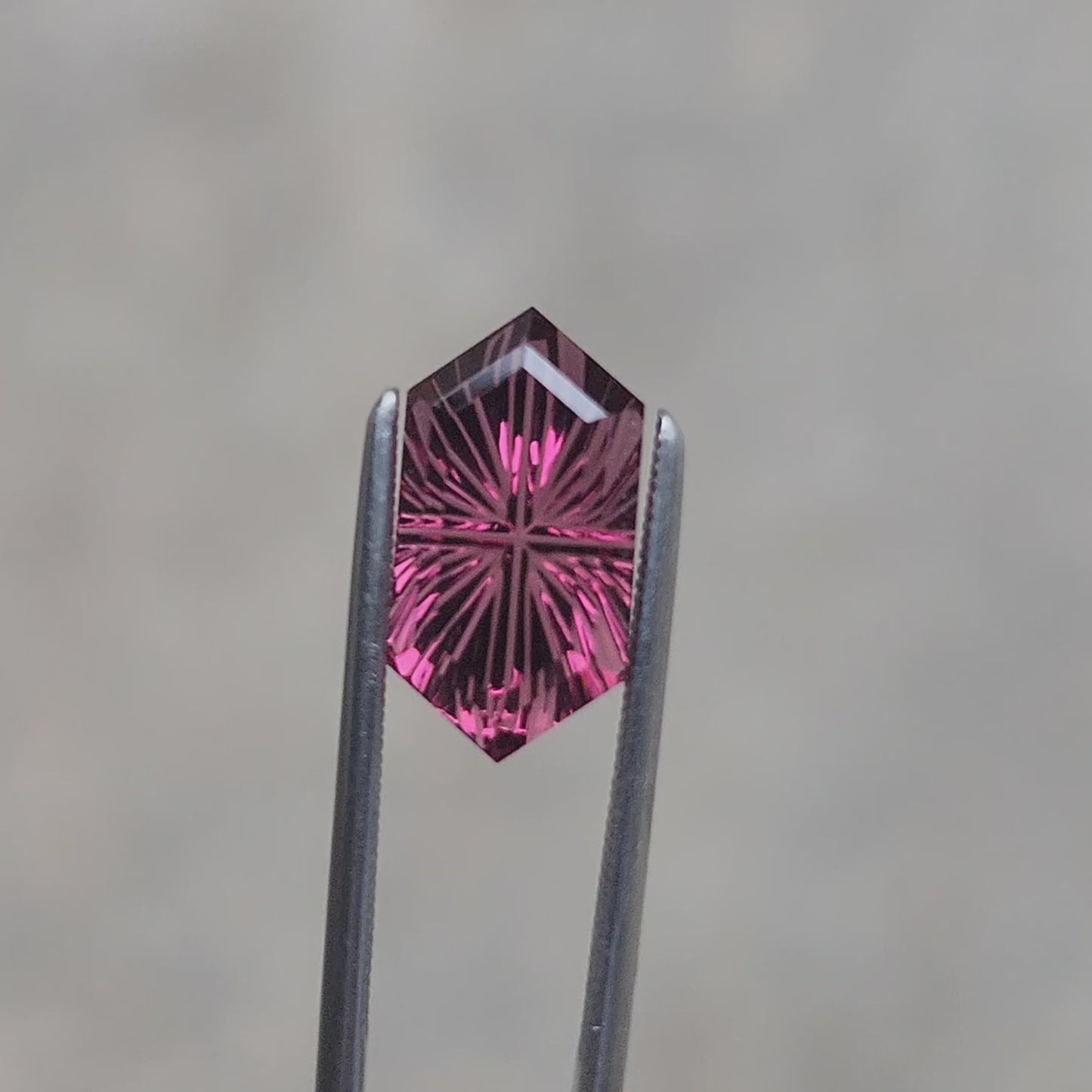 3.98ct Rhodolite Garnet Duchess Fantasy Cut by Brett Kosnar