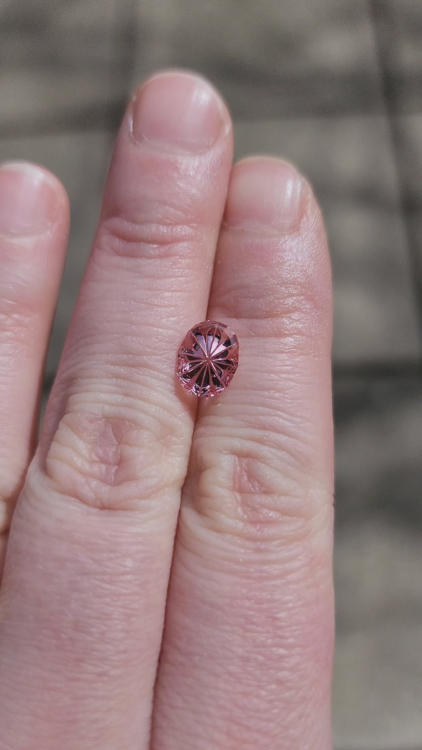 Load and play video in Gallery viewer, Fantasy Cut Pink Oval Tourmaline

