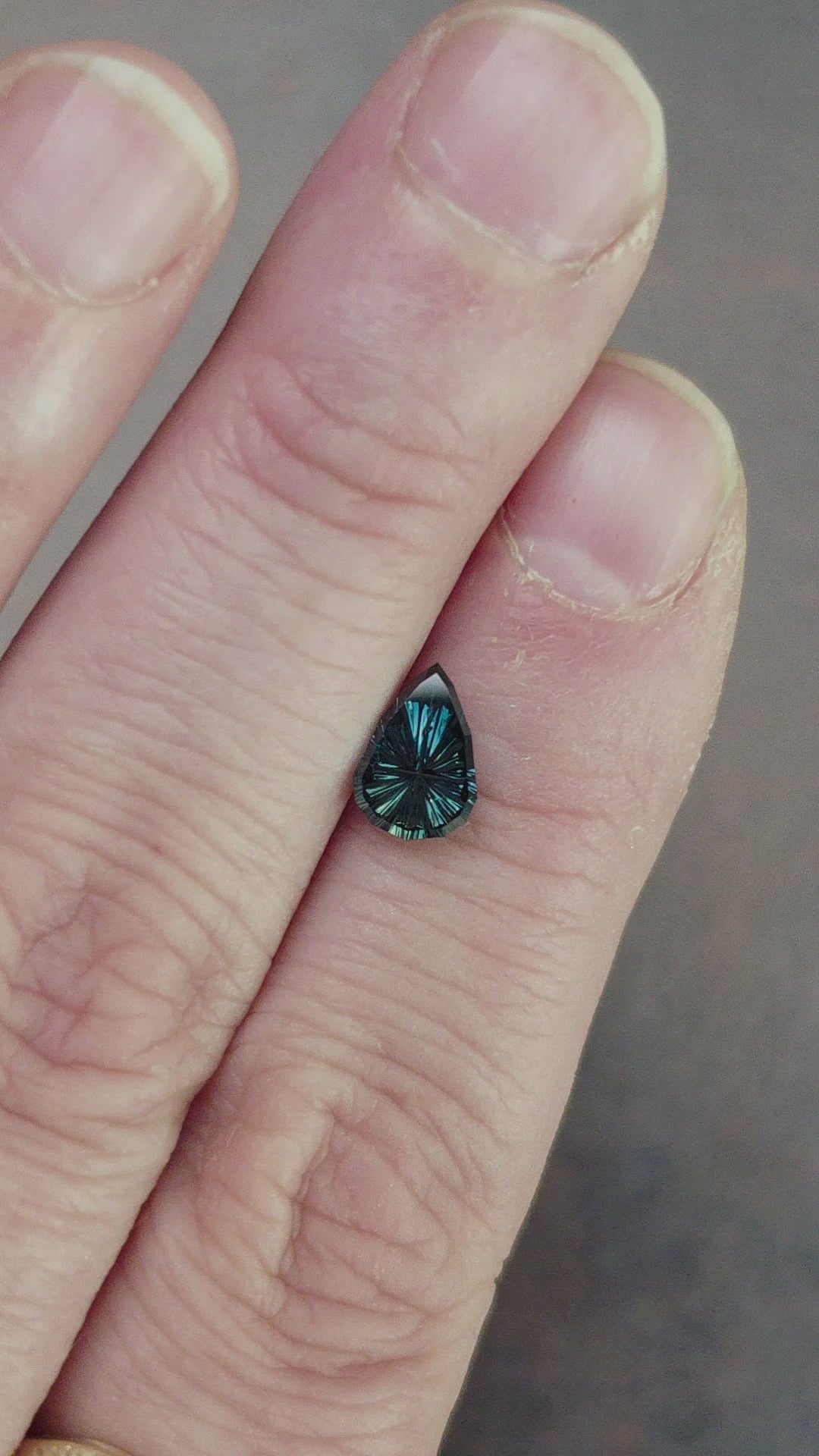 Load and play video in Gallery viewer, 1.21ct Natural Sapphire Pear Fantasy Cut by Brett Kosnar
