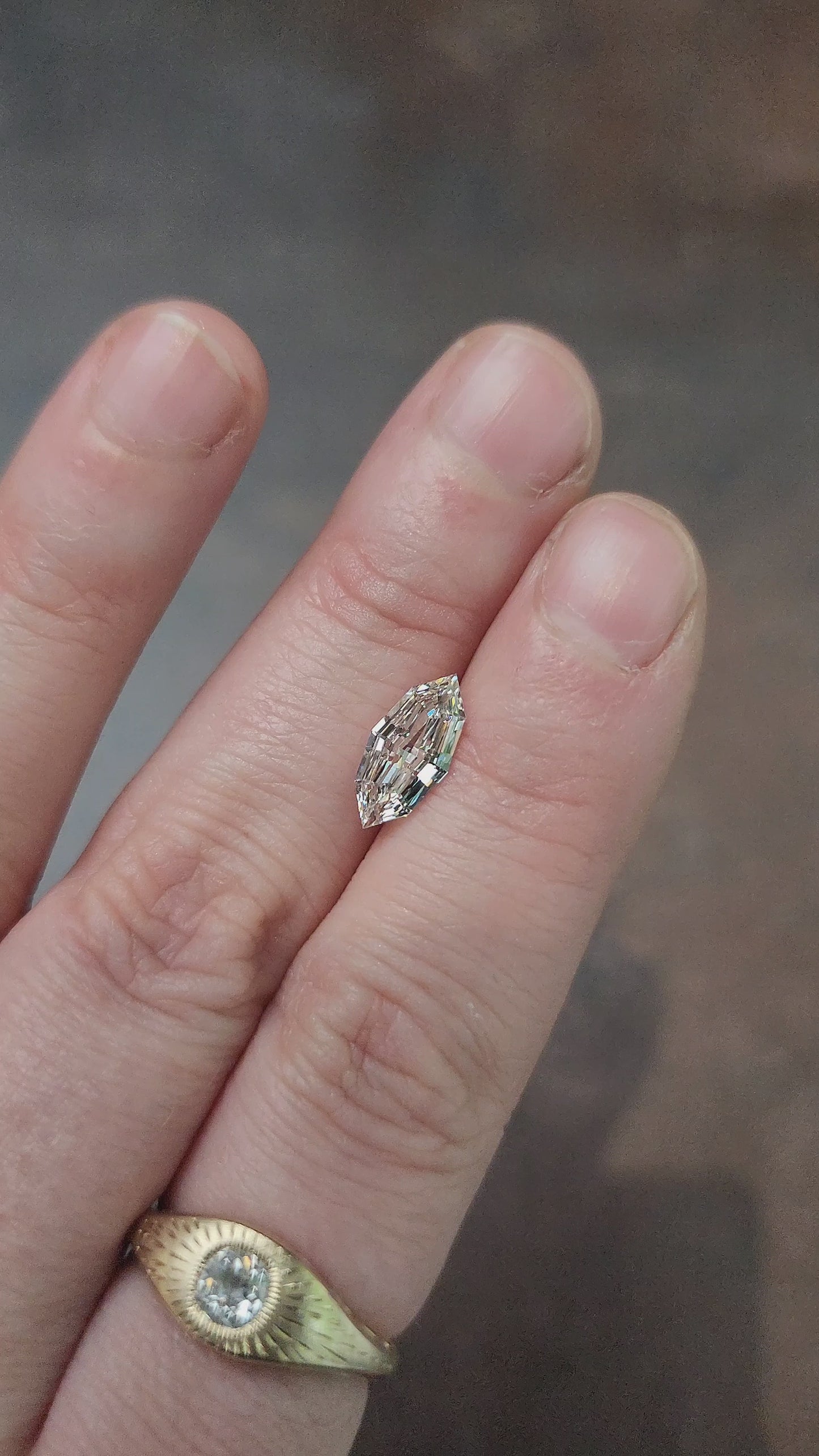 Load and play video in Gallery viewer, 1.52ct Marquise Step Cut Lab Diamond F/VS1
