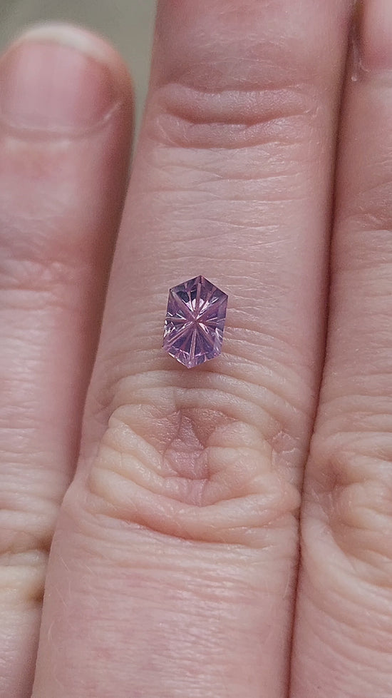 Load and play video in Gallery viewer, .60ct Natural Fantasy Kashmir Purple Sapphire Rupee
