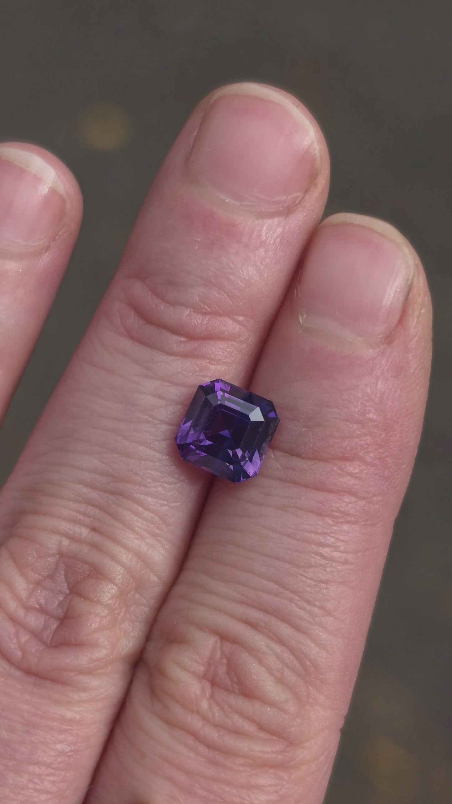 Load and play video in Gallery viewer, 3.01ct Natural Emerald Cut Purple Sapphire
