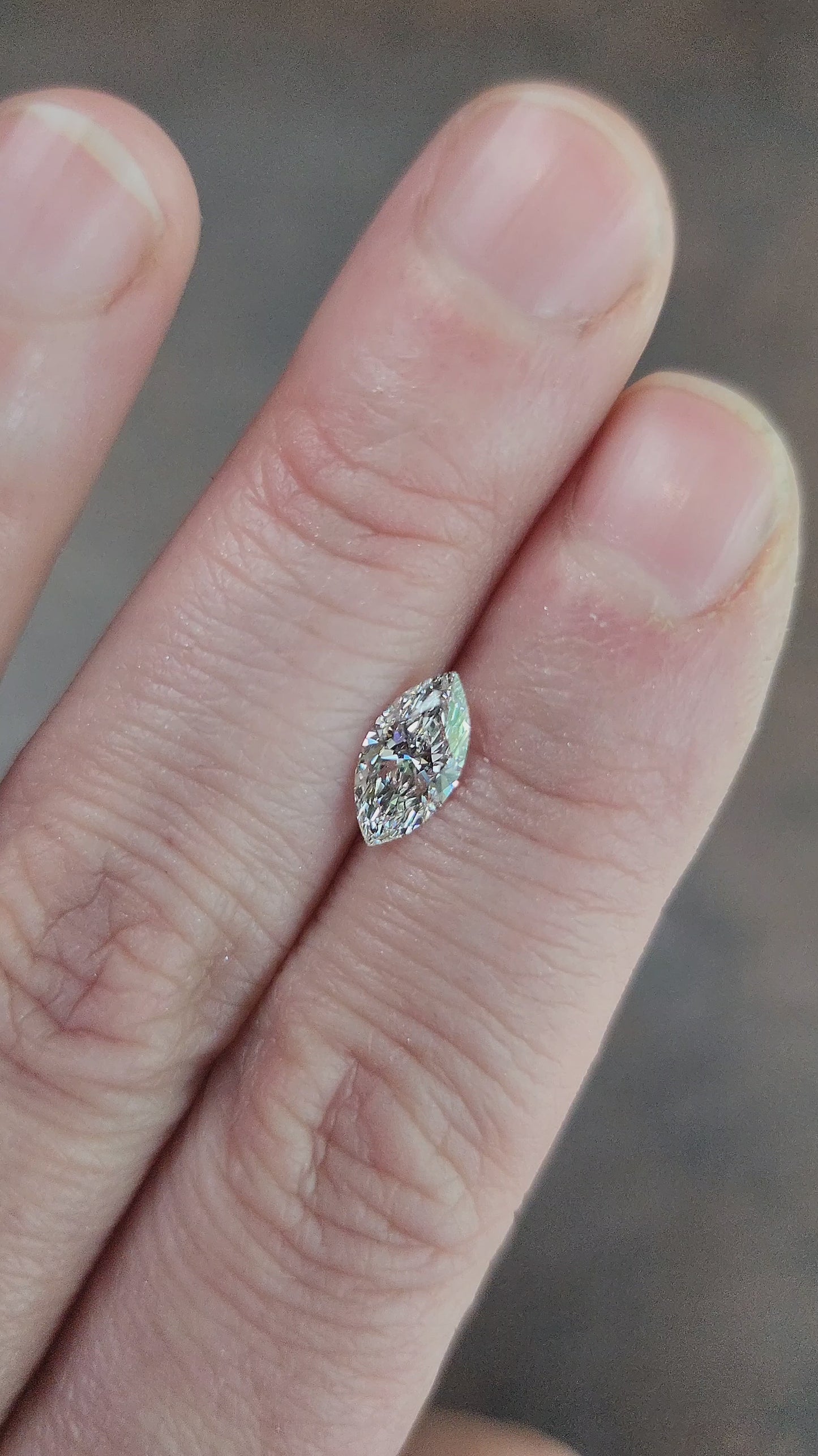 Load and play video in Gallery viewer, .87ct Marquise Lab Diamond E/VS1
