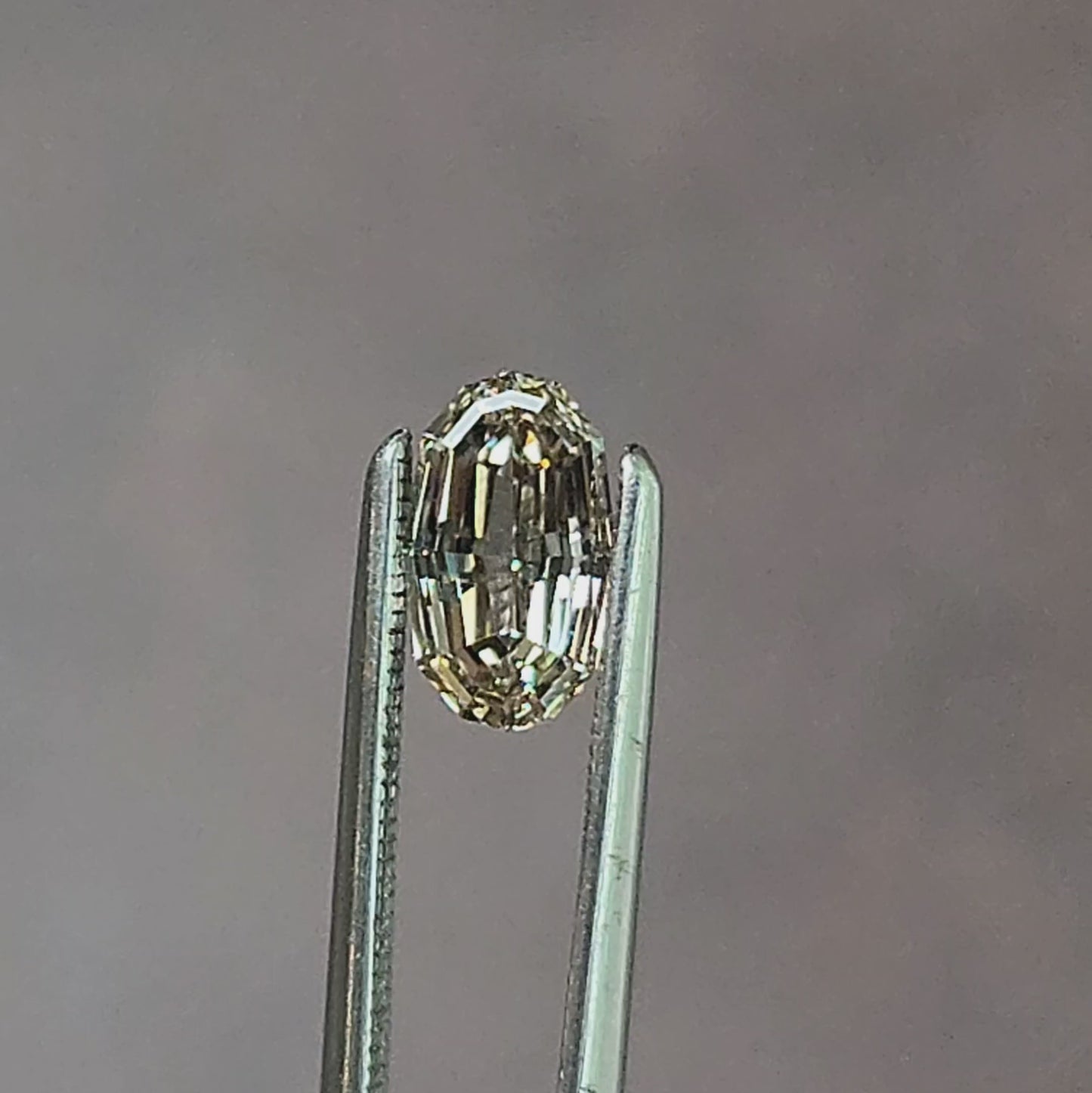 Load and play video in Gallery viewer, .70ct Natural Diamond Oval Geo Step Cut
