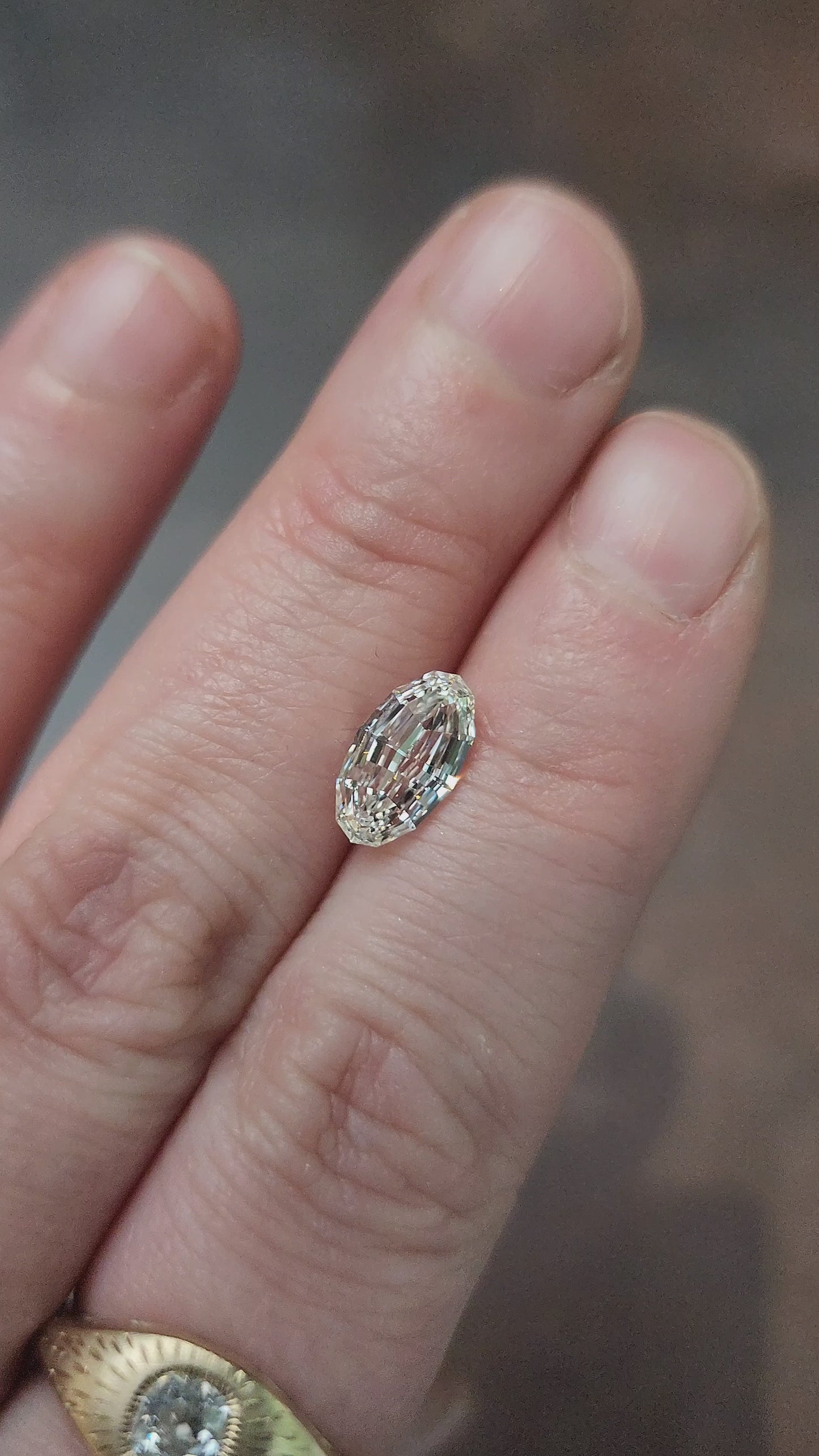 Load and play video in Gallery viewer, 1.71ct Oval Step Cut Lab Diamond F/VVS2
