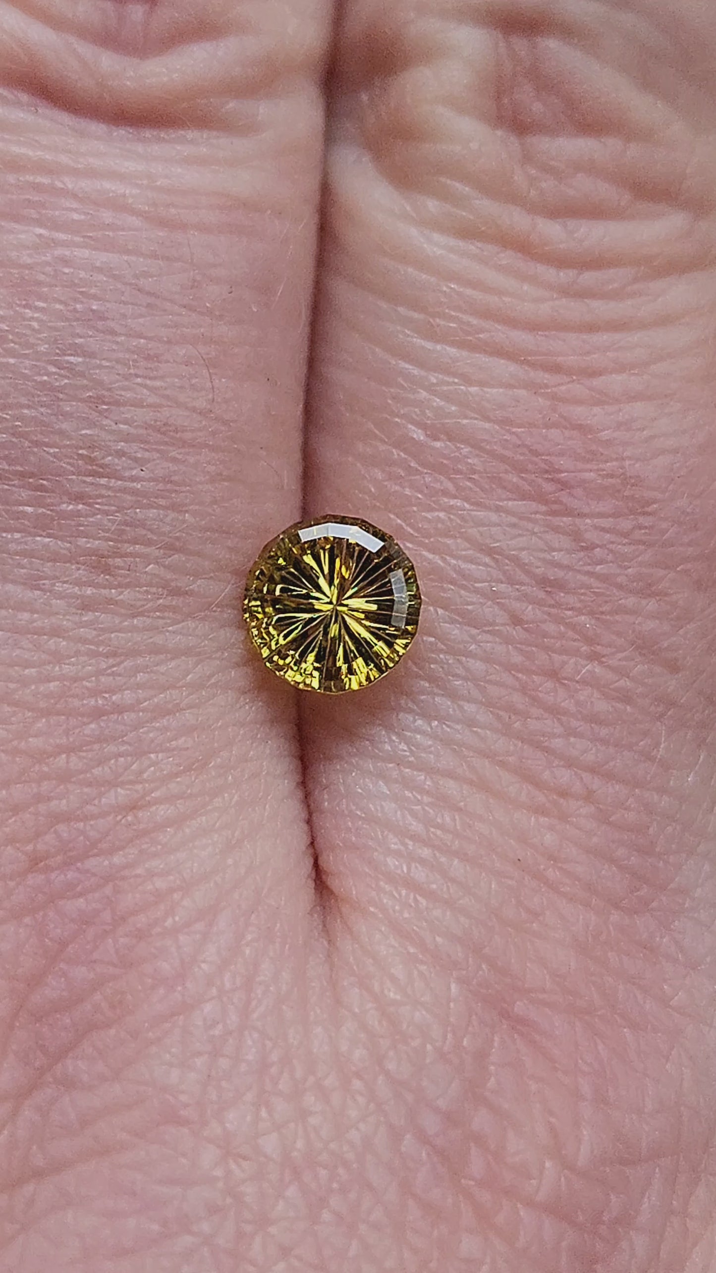 Load and play video in Gallery viewer, 1.29ct Natural Mali Garnet Round - Star Brite Cut by John Dyer
