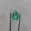 4.97ct Light Green Lab-Grown Sapphire Pear Cut by Brett Kosnar