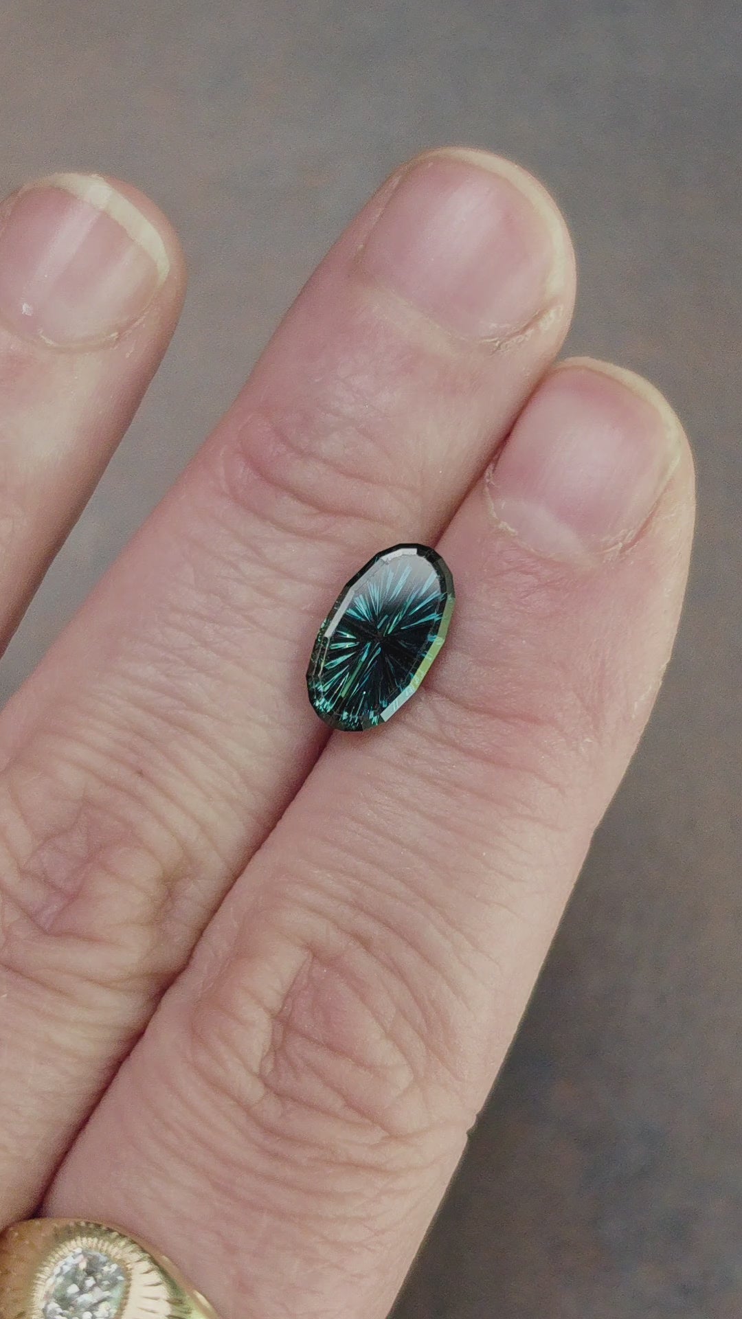 Load and play video in Gallery viewer, 2.04ct Parti Natural Australian Sapphire Starbrite Oval Cut by John Dyer
