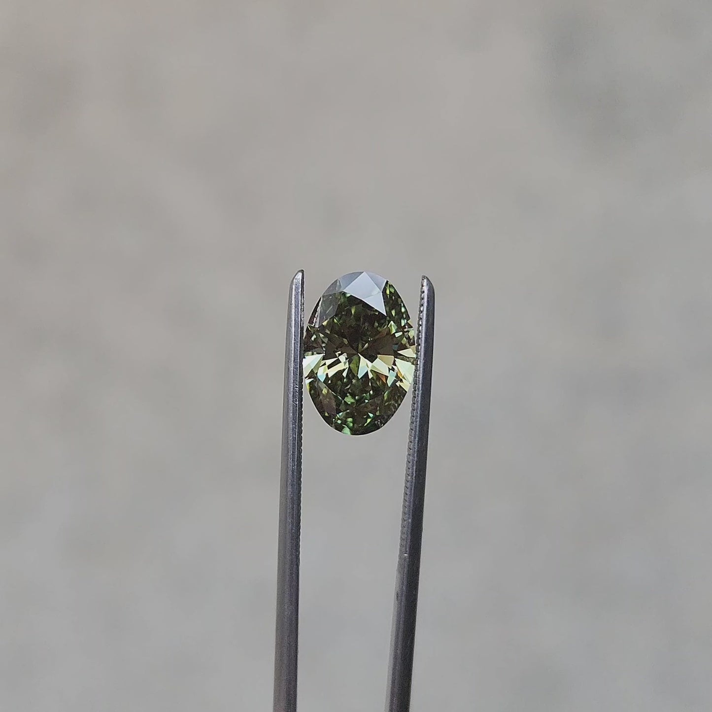 1.79ct Oval Green Lab Diamond VS1