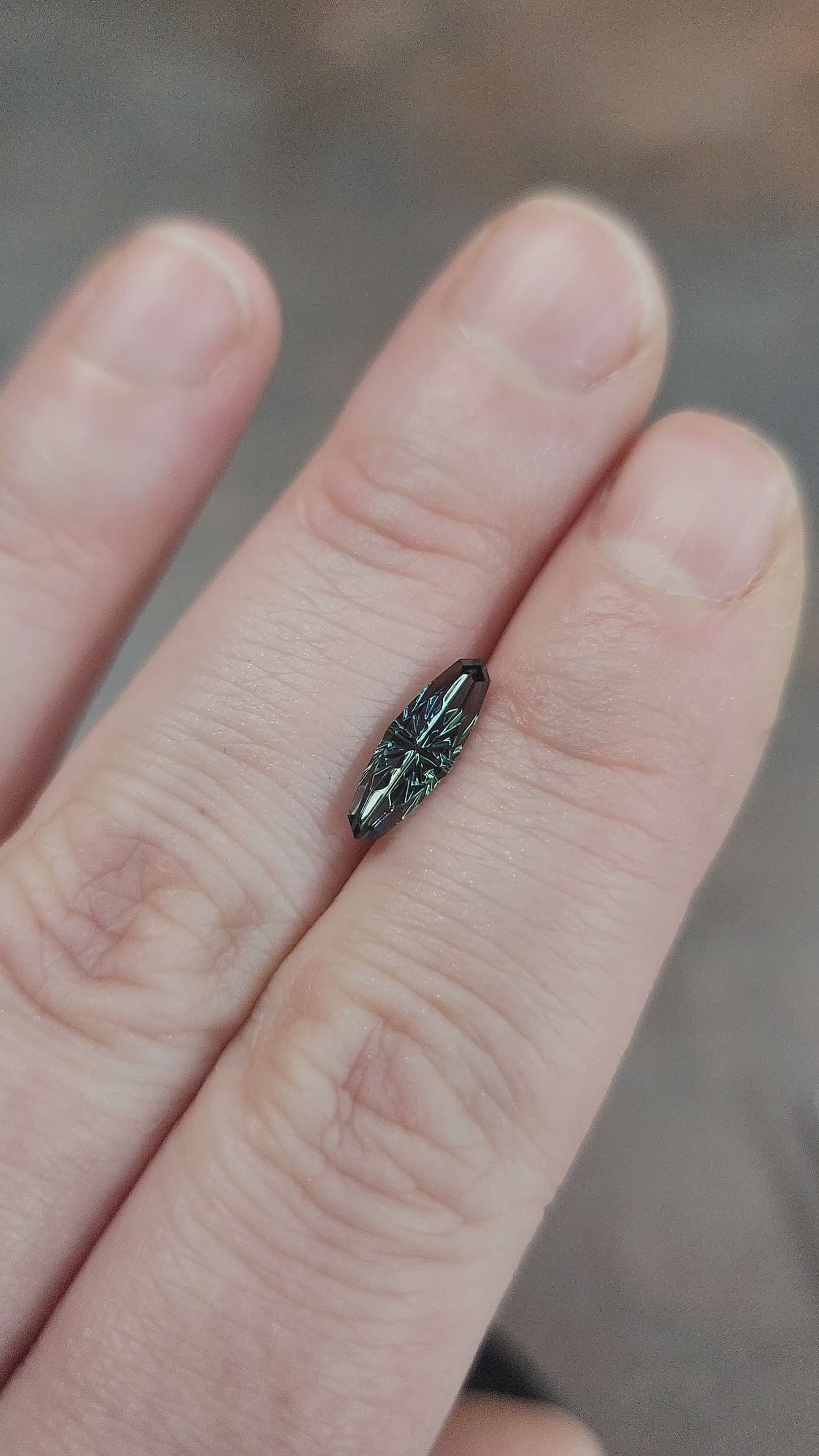 Load and play video in Gallery viewer, 1.22ct Color Change Kenyan Sapphire Marquise Fantasy Cut by Brett Kosnar
