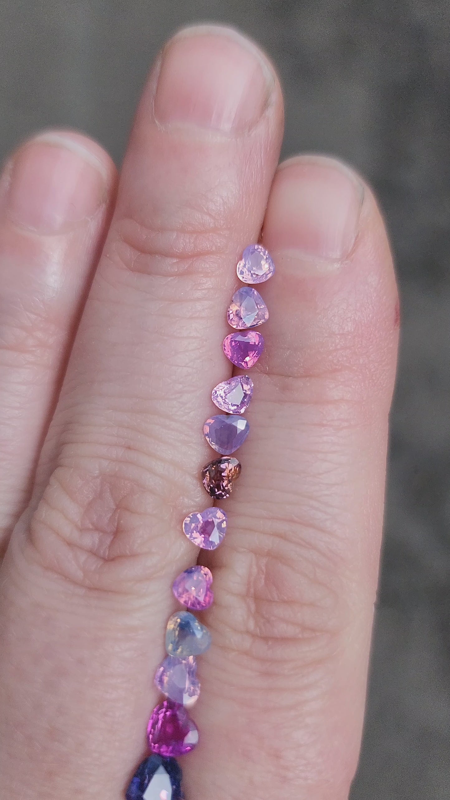 Load and play video in Gallery viewer, Sapphire Heart Cosmic Love - Flaming Heart Ring with Diamond Baguettes

