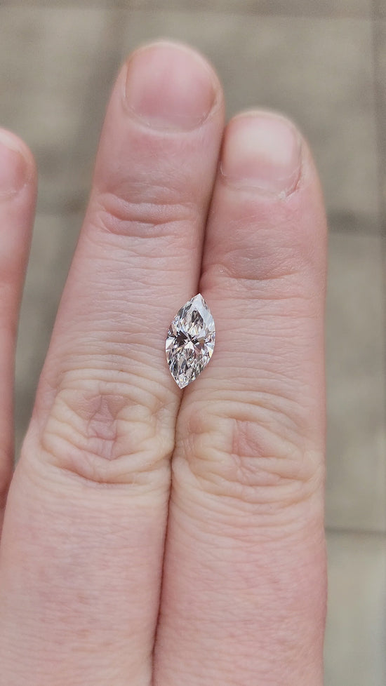 Load and play video in Gallery viewer, 1.24ct Marquise Lab Diamond D/VVS2
