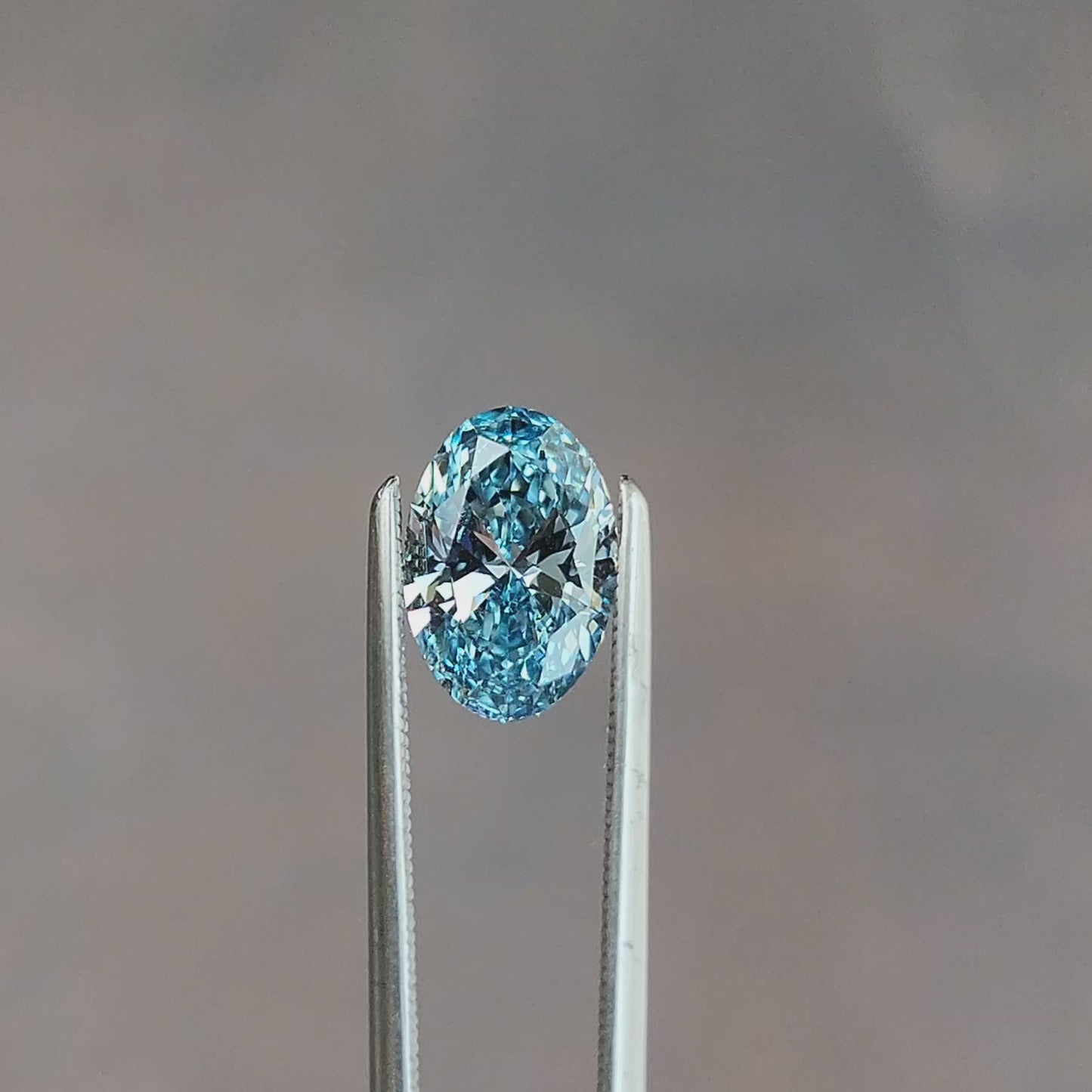 Fancy Vivid Blue Lab Diamond Oval