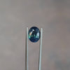 natural teal oval sapphire from Madagascar