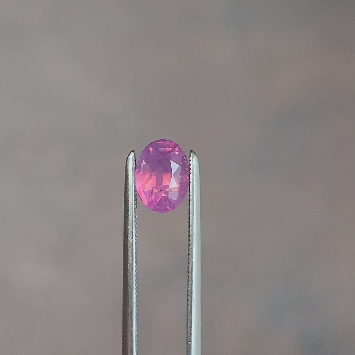 natural purple pink oval sapphire from Sri Lanka