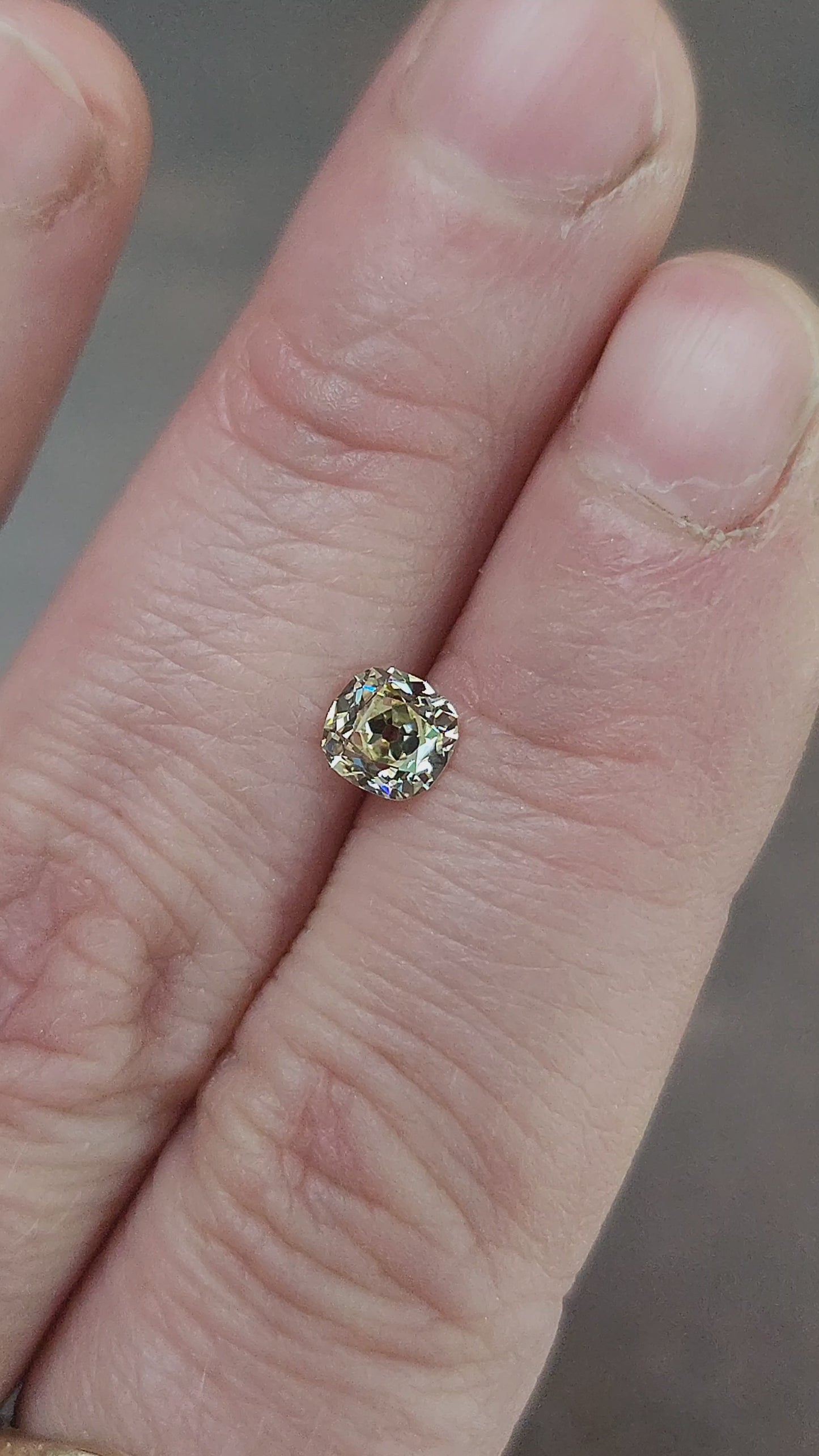 Load and play video in Gallery viewer, .70ct Natural Diamond Old Mine Antique Cut
