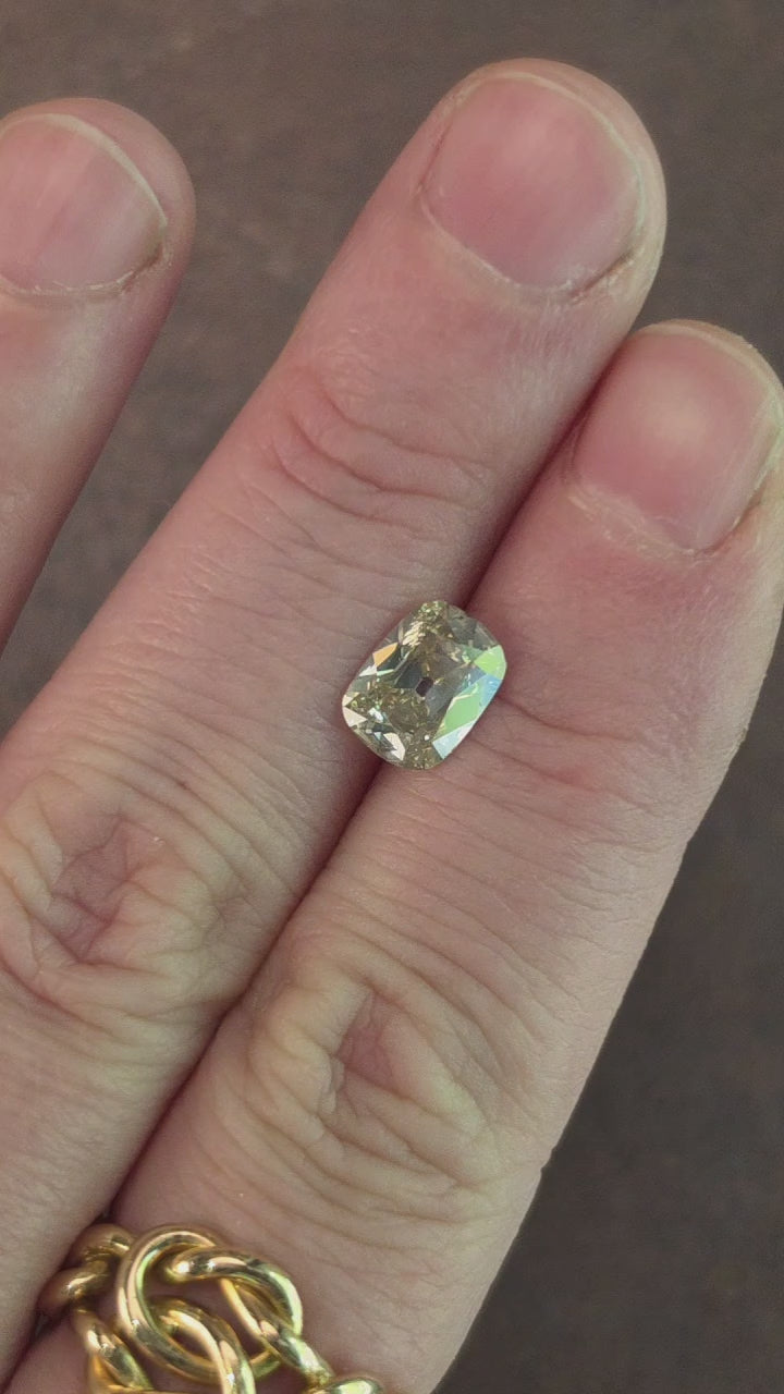 Load and play video in Gallery viewer, 1.51ct Natural Diamond Old Mine Cut Cushion M/SI2
