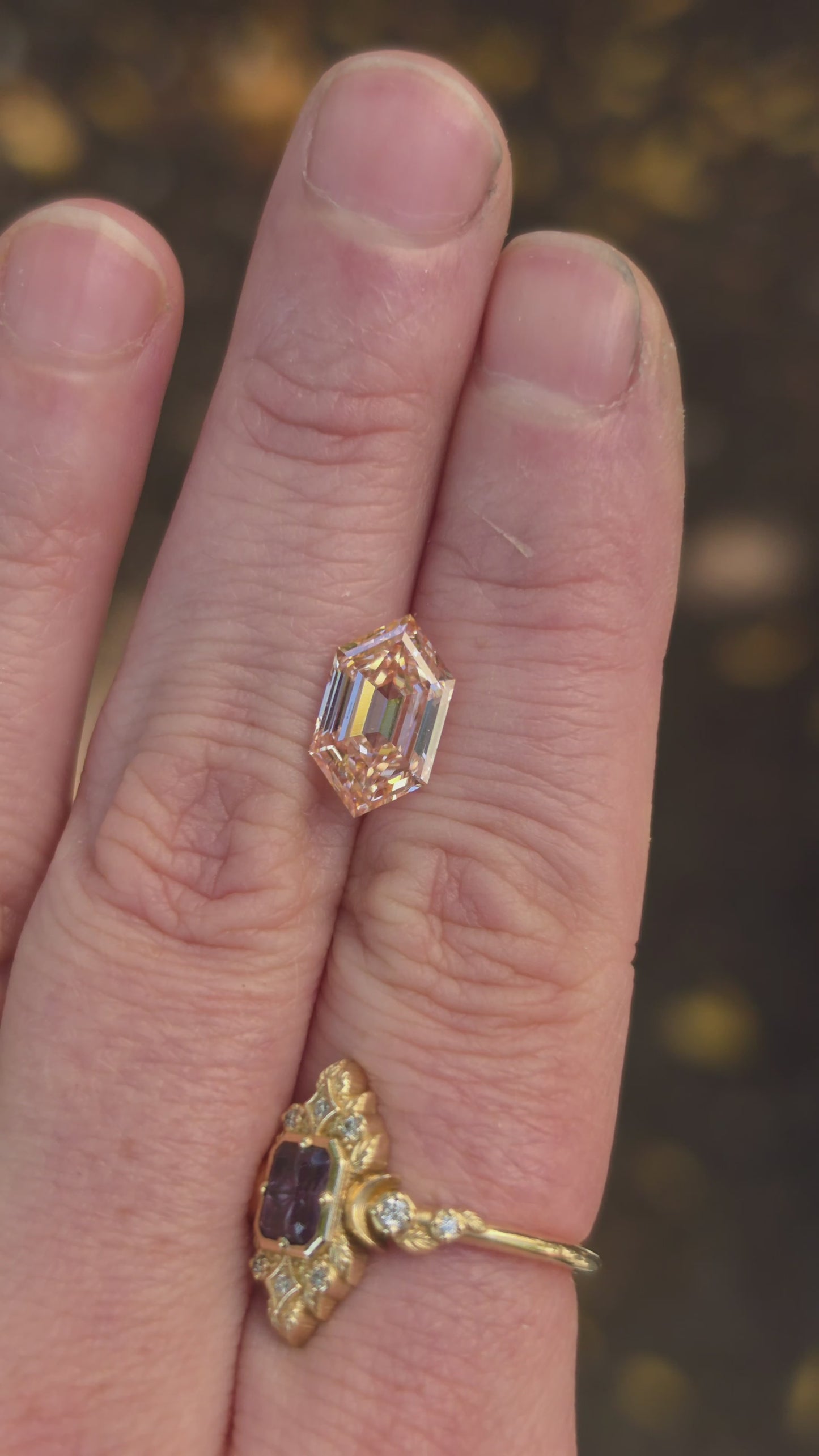 Load and play video in Gallery viewer, 3.10ct Pink Step Cut Duchess Lab Diamond VVS2
