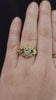 Natural Oval Diamond and Natural Blue Sapphires Leaf and Filigree Ring in 14k Yellow Gold video