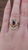 Pear Rhodolite Garnet Cosmos Engagement Ring Set with Diamond Stardust Chevron video