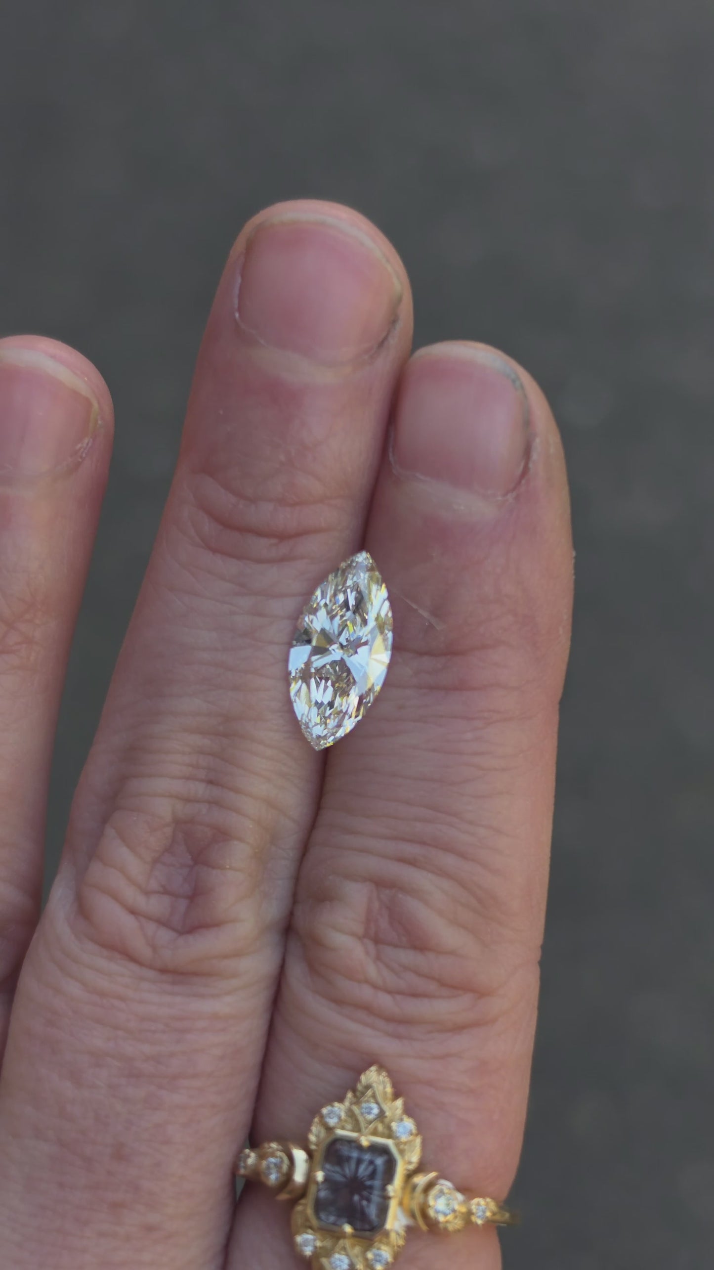 Load and play video in Gallery viewer, 2.51ct Marquise Lab Diamond G/VVS2
