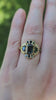 Natural Kenyan Sapphire Fantasy Emerald Cut Demeter Ring 14k Yellow Gold video