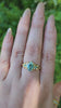 Green Luna Moth Engagement Ring with Teal Moissanite & Chatham Chrysoberyl video 2